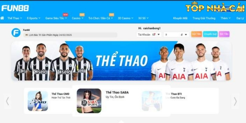 Sảnh Slot Game FUN88